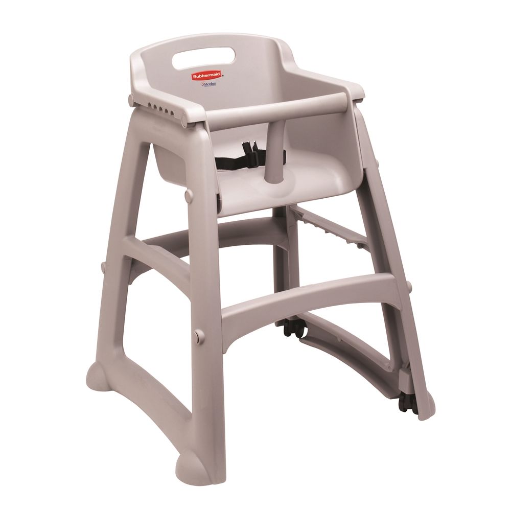 Rubbermaid® Sturdy Chair Youth Seat with Wheels, Platinum